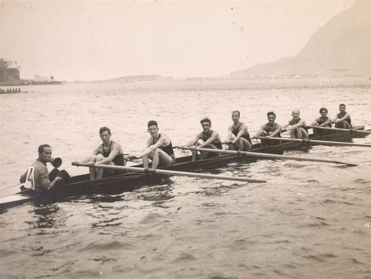 Remadores do Flamengo reunidos em fotografia histórica de 1938